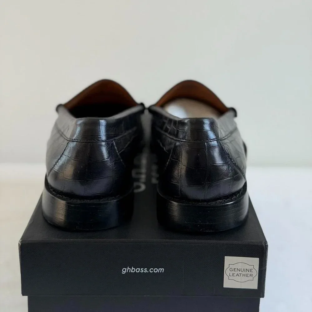 Madewell x G.H.BASS Larson Weejuns Loafers in Black Dark Brown, Size 9.5 - Picture 5 of 9